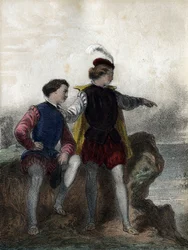 „Sehen Sie?“, sagte Gustav Wasa (Gustav I. Wasa: 1495 - 1560) zu Sture und zeigte ihm den schwarzen Punkt am Horizont (die dänische Flotte Christians II. auf dem Weg nach Schweden) - in „Die berühmten Kinder - historische Erzählungen“ von Madame Eugénie