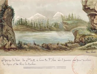 Bühnenbild für den 4. Akt der Oper Wilhelm Tell von Gioacchino Rossini (1792-1868), aufgeführt am 3. August 1829 an der Pariser Oper