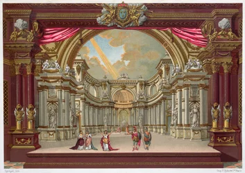 Bühnenbild für das Theater in Versailles