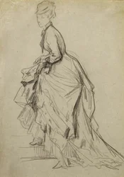 Ein Knöchel zeigen, ca. 1880