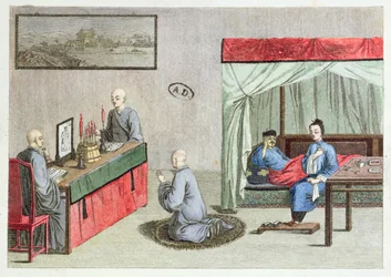 Krankheit, nach einem originalen chinesischen Druck, 1810
