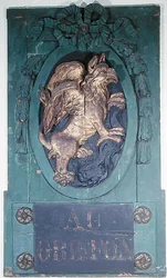 Schild für ein Möbelgeschäft im Faubourg Saint Antoine, Paris
