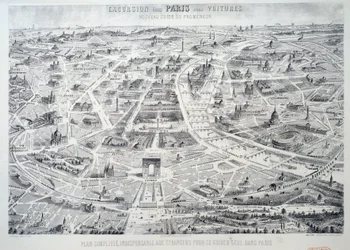 Vereinfachter Plan von Paris, unverzichtbar für Fremde, um sich allein in der Stadt zurechtzufinden