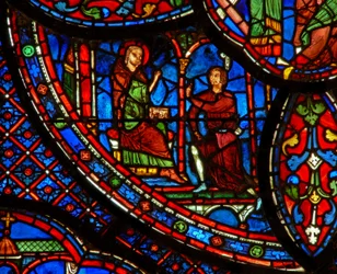 St. Antonius: spricht mit einem Mann