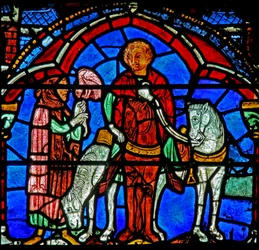 St. Cheron Fenster: Falkenjagd?