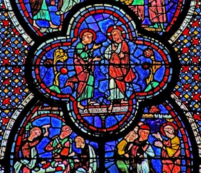 St. Johannes Fenster: Christus erscheint St. Johannes