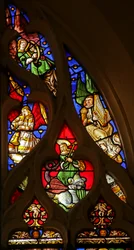 St. Margareta und musizierende Engel mit Harfe, Trompete und Orgel