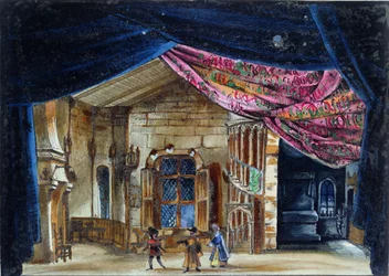 Bühnenbild für Akt II von La Juive, erstmals aufgeführt an der Pariser Oper am 23. Februar 1835