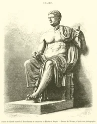 Statue von Claude, gefunden in Herculaneum und aufbewahrt im Museum von Neapel
