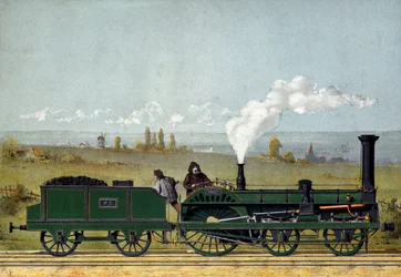 Dampflokomotive auf der Straßburger Eisenbahn, 1852