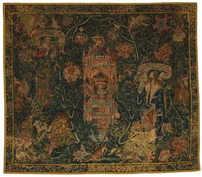 Wandteppich, Gott der Vater erscheint Moses, genannt 