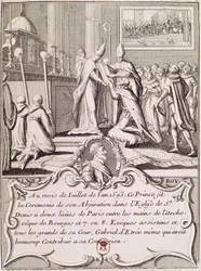Die Abkehr von Henri IV (1553-1610) in St. Denis, Juli 1593