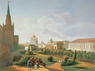 Der Alexander-Garten in Moskau, gedruckt von Jacottet und Bachelier, 1830