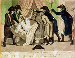 Die Verhaftung von General Charles Pichegru (1761-1804) frühes 19. Jahrhundert
