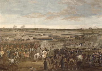 Die Schlacht von Leipzig, Detail von Napoleon im Vordergrund, 18. Oktober 1813