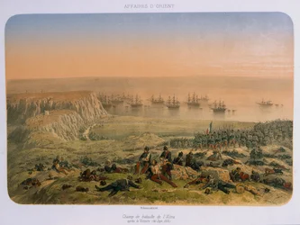 Das Schlachtfeld bei Alma nach dem Sieg, 20. September 1854