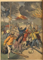 Der Boxeraufstand in China - Ereignisse in China. Die Boxer. Illustration für Le Petit Journal, 24. Juni 1900