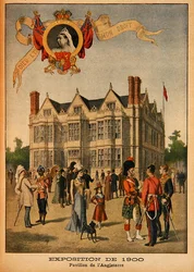Der britische Pavillon auf der Weltausstellung 1900 in Paris, Illustration aus Le Petit Journal, supplement illustre, 5. August 1900