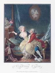 Der zerbrochene Fächer. Sexuelle Verführung. 18. Jahrhundert.