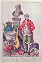 Der Ruf von Jacques Necker (1732-1804) am 16. Juli 1789