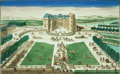 Das Schloss Rambouillet, graviert von Antoine Aveline