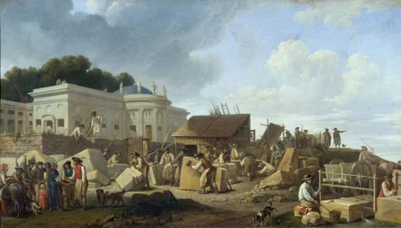 Der Bau des Hôtel de Salm im Jahr 1786