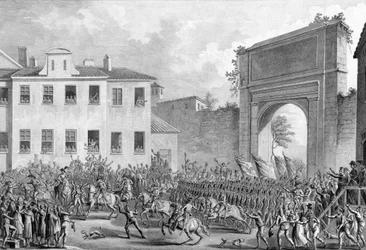 Der Einzug der Franzosen in Mailand, 25. Floreal An IV (14. Mai 1796) - Italienfeldzug (1796-1797) - Französische Truppen betraten Mailand am 14. Mai 1796