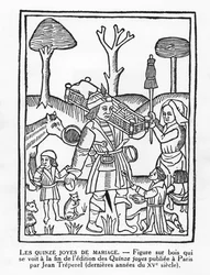 Die fünfzehn Freuden der Ehe (Gravur)