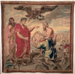 Die Gründung von Konstantinopel, aus der Geschichte der Kaiser Konstantin Serie, Raphael de la Planche Fabrik, Paris, 1633-68