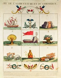 Das Spiel der Landwirtschaft und des Handels, spätes 18. Jahrhundert