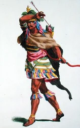 Der König von Angola, graviert von Pierre Duflos