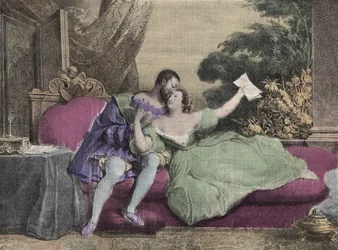 Der König von Frankreich Franz I. mit Diane de Poitiers, Herzogin von Valentinois