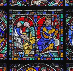 Das Leben Christi Fenster: Herodes befragt seine Wahrsager