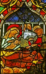 Die Geburt Christi (Buntglas)