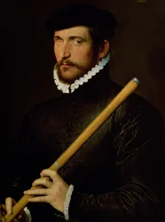 Der einäugige Flötenspieler, 1566