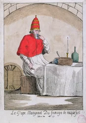 Der Papst isst Roquefort-Käse, 1791