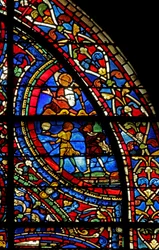 Das Fenster des verlorenen Sohnes: Butler servieren das Mahl; ein Engel