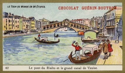 Die Rialtobrücke und der Canal Grande von Venedig