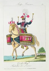 Die königliche Garde: ein Kesselpauker der Lanzenreiter, Platte aus Französische Truppen