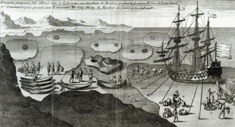 Das Schiff schließt Bündnis mit den Eskimos, aus 
