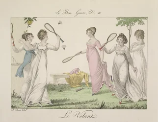 Das Federballspiel, Tafel 11 aus Le Bon Genre, 1802