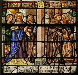 Das Fenster des Heiligen Ludwig: Ludwig tut Buße und gibt den Mönchen Almosen