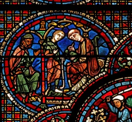 Das St. Lubin Fenster: Sein Vater besorgt ihm einen Lehrer