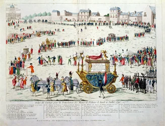 Die Überführung der sterblichen Überreste von Voltaire ins Pantheon Paris am 10. Juli 1791