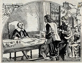 Das Adressbüro von Théophraste Renaudot, französischer Arzt und Journalist, Gründer der Gazette de France