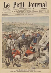 Das Heer von Mohammed Guebbas lagerte unter den Mauern von Tanger, Marokko