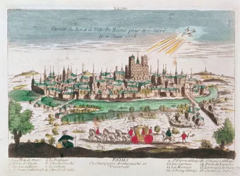 Die Ankunft von Ludwig XVI. in Reims zu seiner Krönung am 11. Juni 1775