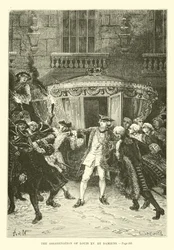 Die Ermordung von Ludwig XV durch Damiens