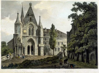 Die Kapelle des Kollegs von Navarra um 1804 (Polytechnische Schule)