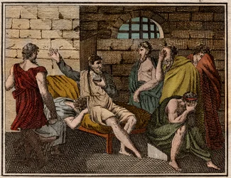 Der Tod des Sokrates, griechischer Philosoph (470?-399 v. Chr.)